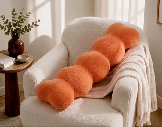 NiyiH Plush Wavy Pillow Long Pillow