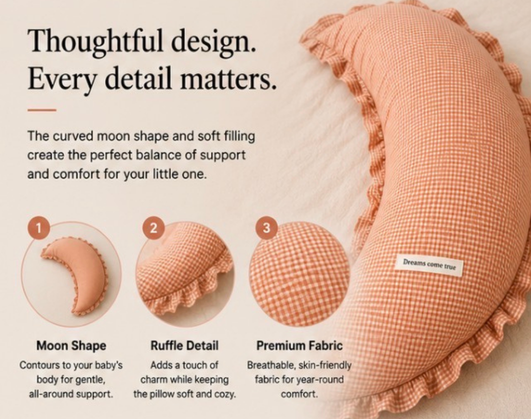NiyiH Moon Baby Cloud Pillow