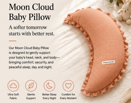 NiyiH Moon Baby Cloud Pillow