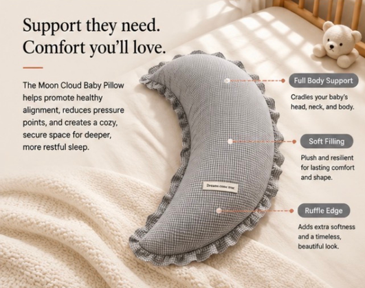 NiyiH Moon Baby Cloud Pillow